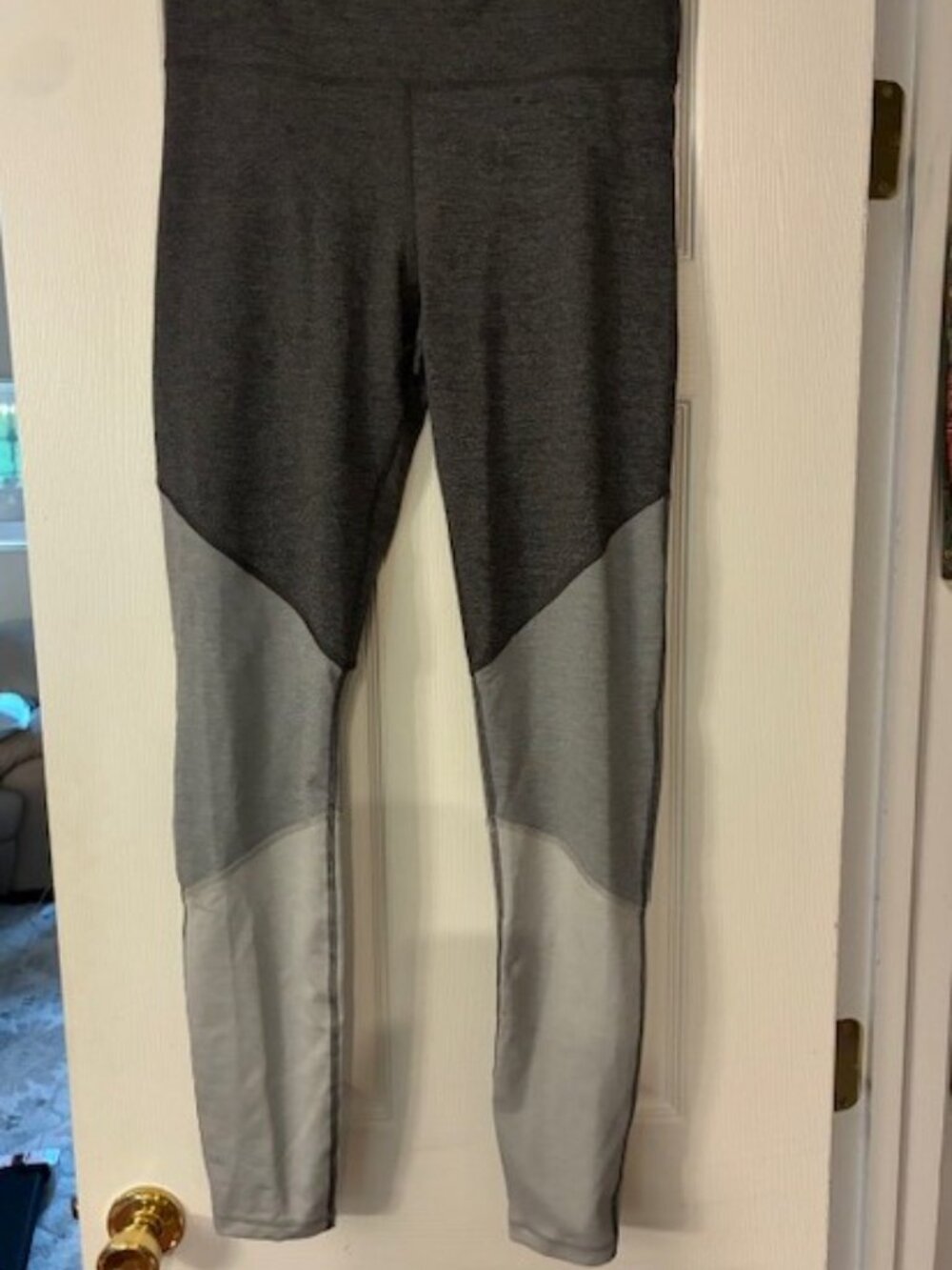Old Navy Women's Tall Gray Colorblock Active Go Dry High Rise Leggings Size LT